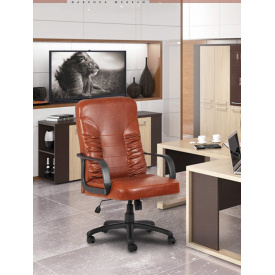 Офисное Кресло Руководителя Richman Техас Мадрас Cognac Пластик М3 MultiBlock Коричневое