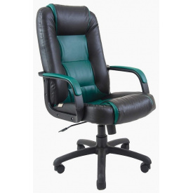 Офисное кресло руководителя Richman Челси Zeus Deluxe Пластик Рич М2 AnyFix Черно-зеленое