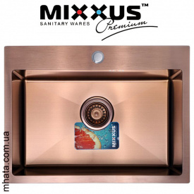 Кухонная мойка Mixxus MX5843х200x1.0-PVD-BRONZE