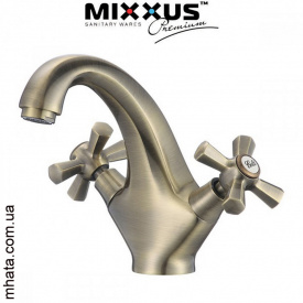 Смеситель для умывальника MIXXUS Premium Retro Bronze (Chr-161), Польша