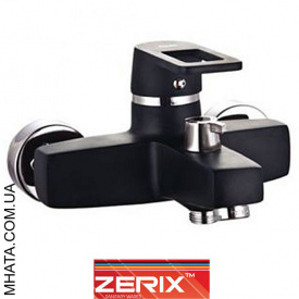 Змішувач для ванни короткий ніс Zerix Z3030-6 Black Euro Chr-009