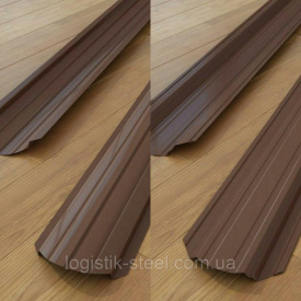 Паркан двосторонній 0,40 мм коричневий (RAL 8017)