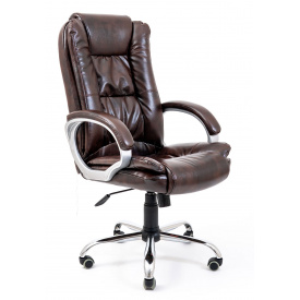 Офисное кресло руководителя Richman Калифорния Титан Dark Brown Хром М3 MultiBlock Коричневое