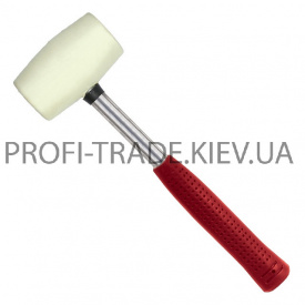 HT-0235 Киянка гумова 680 г 80 мм біла гума метал ручка