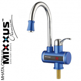 Електричний проточний водонагрівач Mixxus Electra 240E Blue на мийку 3 кВт