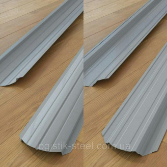Штакетник двухсторонний 0,45 мм глянец серый (RAL 9006) (Корея)