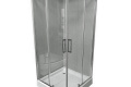 Квадратна душова кабіна з дрібним піддоном Veronis KNS-100 профіль хром скло прозоре