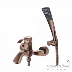 Змішувач для ванни з душовим гарнітуром Welle Odelia BE23202RC-H21155-CN1303 темна бронза Тернопіль