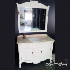 Комплект мебели для ванной комнаты Godi LY-01 Anti-white со столешницей Light Beige Одесса