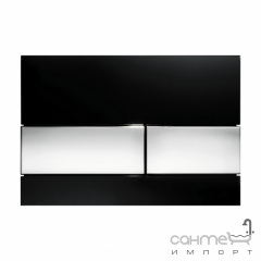Панель смыва стеклянная (черное стекло) TECE TECEsquare 9.240.807 клавиши хром глянцевый Черноморск