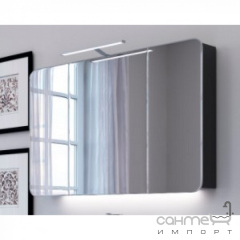 Зеркальный шкафчик Marsan Adele-3 650х1000x150 графит Никополь