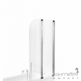 Шторка для ванни Besco PMD Piramida Ambition-2 80,5х140 профіль хром прозоре скло