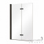 Шторка для ванны Besco Lumix 100x140 прозрачное стекло/профиль черный Чернигов