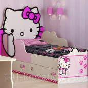 Дитяче ліжко Hello Kitty + матрац 160х80х7 см
