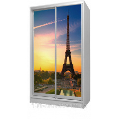 Шкаф купе двухдверный детский 120х180х60 Париж Эйфелева башня Сумы