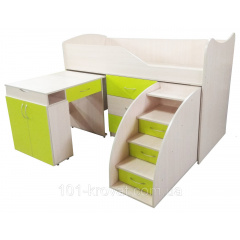 Кровать чердак Бедрум со столом и комодом для девочки Павлоград