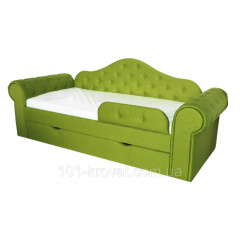 Кровать диван Мелани с выездным ящиком с защитным бортиком оливковый Тернополь
