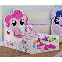 Детская кровать для девочки Little Pony Пинки Пай белая розовая Харьков