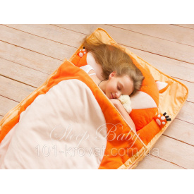 Слипик - комплект для сна 4в1 Рыжий Лисенок плед конверт с подушечкой