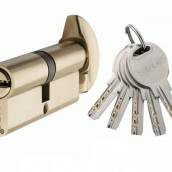 Цилиндр Дверной Siba Перфорированный Ключ-Вороток 80 Мм 45Х35 Латунь (240655)
