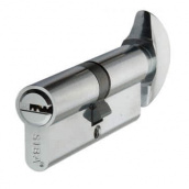 Цилиндр Дверной Siba Перфорированный Ключ-Вороток 80 Мм Хром (240652)