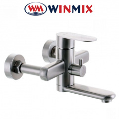Смеситель для ванны короткий нос Winmix Ева (Chr-009) Польша (нержавеющая сталь) Жмеринка