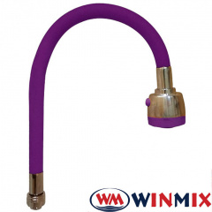 Смеситель силиконовый гибкий Zerix Purple фиолетовый Луцк