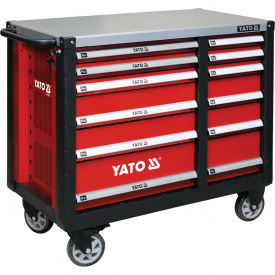 Шкаф-тележка для инструментов YATO 1000x1130x570 мм с 12 шухлядами (YT-09003)