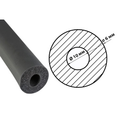 Каучуковая теплоизоляция для труб толщиной изоляции 6 мм ODE R-Flex Pipe Std трубка 6х10 мм (364м\упаковка) Киев