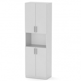 Офисный шкаф-стеллаж Компанит КШ-5 книжный 1950x600x366 мм дсп белого цвета