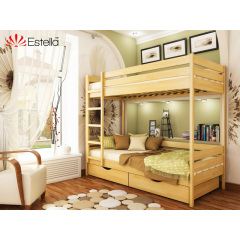 Двухъярусная кровать детская Estella Дует 90х190 см деревянная бук-102 Ровно