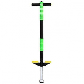 Джампер Пого Стик Pogo Stick (Кузнечик) детский Черно-зеленый, палка-прыгалка