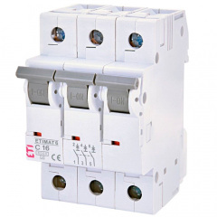 Автоматичний вимикач ETI ETIMAT 6 3 P 16A Тип C (2145516) Рівне