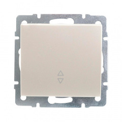 Выключатель 2-клавишный проходной жемчужно-белый перламутр RAIN Lezard 703-3088-106 Ровно
