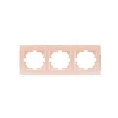 Рамка 3-ная горизонтальная жемчужно-белый перламутр с боковой вставкой RAIN Lezard 703-3030-148 Ужгород