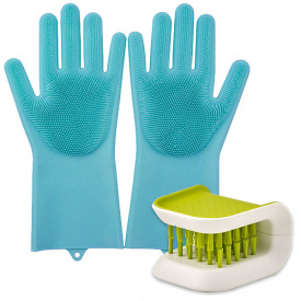 Фото - Набор Щетка для мытья Blade Brush + Силиконовые многофункциональные перчатки Magic Silicone Gloves Набор Щетка для мытья Blade Brush + Силиконовые многофункциональные перчатки Magic Silicone Gloves