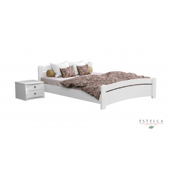 Двоспальне ліжко Estella Венеція дерев'яна 140х200 см біла Кривий Ріг