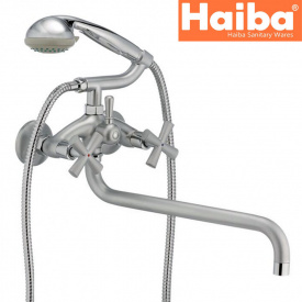Змішувач для ванни довгий ніс HAIBA SENTOSA SATIN Chr-006