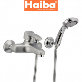 Смеситель для ванны короткий нос HAIBA FOCUS SATIN EURO Chr-009