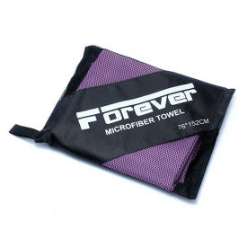 Полотенце из микрофибры для спорта, фитнеса и путешествий 76х152 см - FOREVER - Фиолетовое
