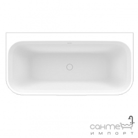 Пристінна ванна з литого каменю Balteco Como CW RAL 170 біла всередині/кольорова зовні