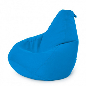 Кресло Мешок Груша Рогожка 120х85 Студия Комфорта размер Стандарт голубой
