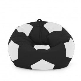 Кресло мешок Мяч Оксфорд 100см Студия Комфорта размер Стандарт Черный + Белый