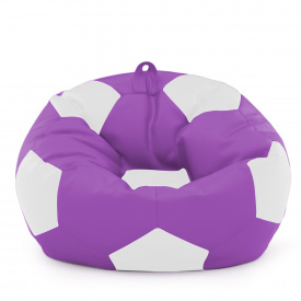 Кресло мешок Мяч Оксфорд 120см Студия Комфорта размер Большой Фиолетовый + Белый