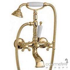 Змішувач для ванни з ручним душем Bugnatese Revival 400 CRDO хром/золото Чернівці