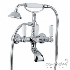 Змішувач для ванни з душовою лійкою Bugnatese Revival Uni REVBR400U ceram fiora бронза ручка кераміка з декором Іршава