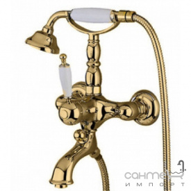 Змішувач для ванни з ручним душем Bugnatese Oxford 6302 DO золото