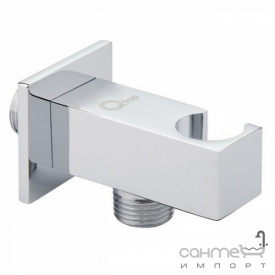 Шланговое подключение с держателем для ручного душа Q-tap CRM BH130 хром