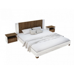 Кровать Мебель Сервис Маркос 160х200 с прикроватными тумбочками + ортопедический вклад Андерсен + Дуб април Сумы