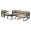 Комплект уличной мебели диван кресло пуфик столик в стиле LOFT Черный (NS-321) Днепр